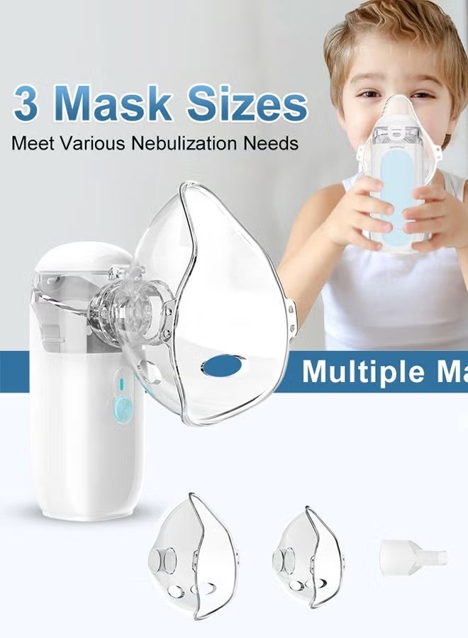 JWSISSIE Ultrasonic Mesh Nebulizer for children Men Women Mini Handheld Portable Steam Humidifier for home and travel White - Image 4